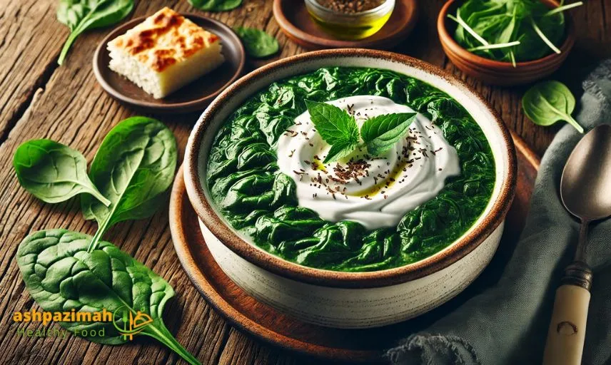 طرز تهیه بورانی اسفناج با ماست