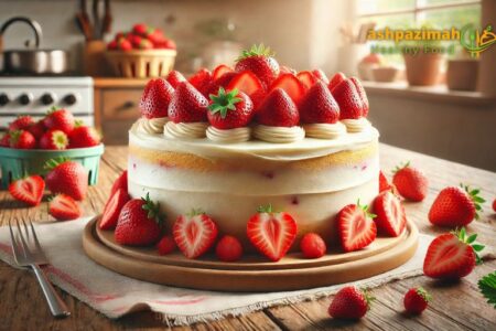 طرز تهیه کیک توت فرنگی