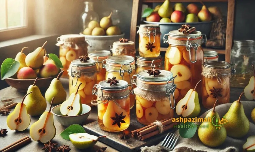 طرز تهیه کمپوت گلابی فوری