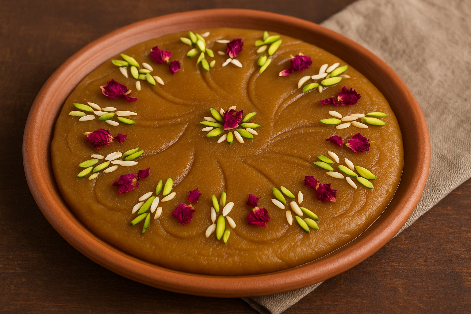 حلوا مجلسی با تزئین سنتی