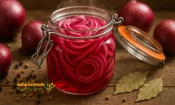 طرز تهیه ترشی پیاز قرمز ترد خوشمزه + فوت و فن خوشرنگ شدن