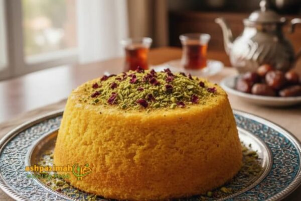 طرز تهیه کیک زعفرانی مجلسی با پف زیاد